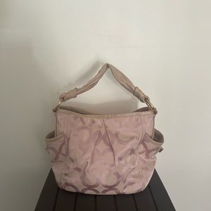 Authentic coach shoulder bag pink